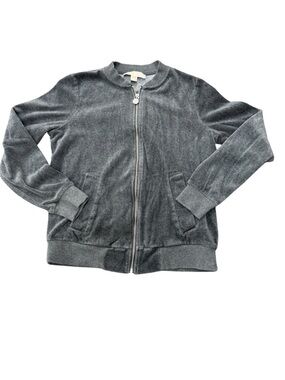 Women’s Michael Kors zip up velvet jacket in gray Size Small